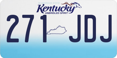 KY license plate 271JDJ