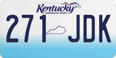KY license plate 271JDK
