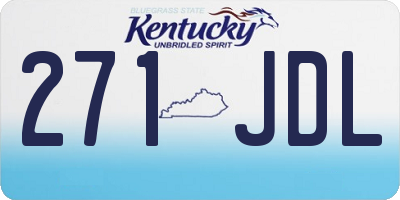 KY license plate 271JDL