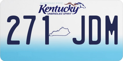 KY license plate 271JDM