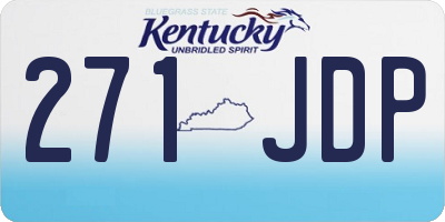KY license plate 271JDP