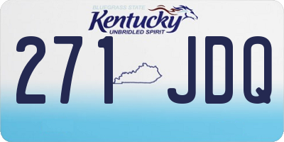 KY license plate 271JDQ