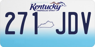 KY license plate 271JDV