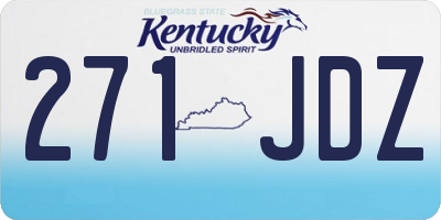 KY license plate 271JDZ