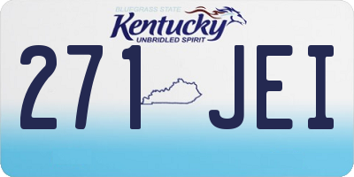 KY license plate 271JEI