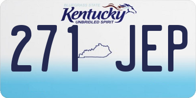 KY license plate 271JEP