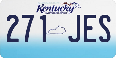 KY license plate 271JES