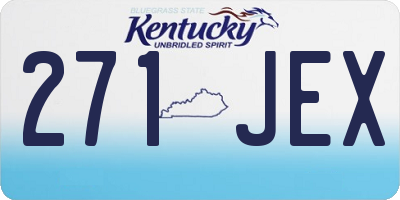 KY license plate 271JEX
