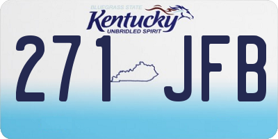 KY license plate 271JFB
