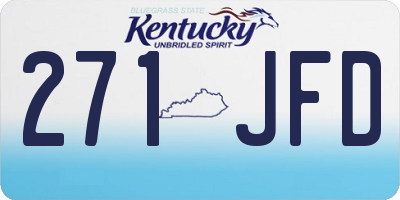 KY license plate 271JFD