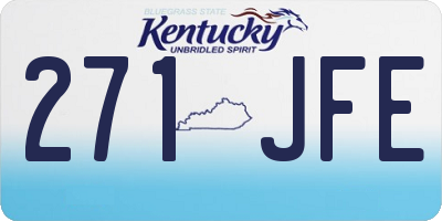 KY license plate 271JFE
