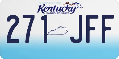 KY license plate 271JFF