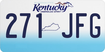 KY license plate 271JFG