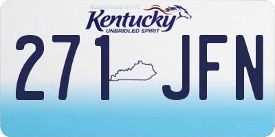 KY license plate 271JFN