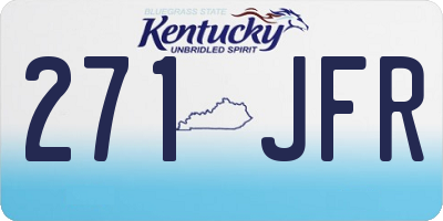 KY license plate 271JFR