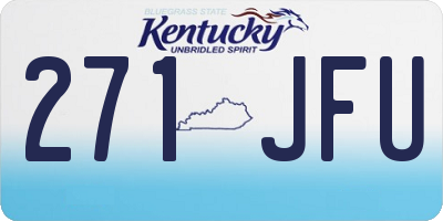 KY license plate 271JFU
