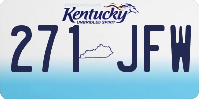 KY license plate 271JFW