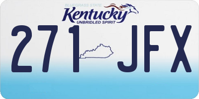 KY license plate 271JFX