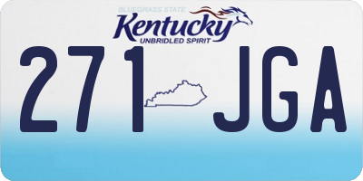 KY license plate 271JGA