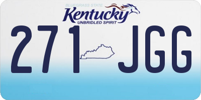 KY license plate 271JGG