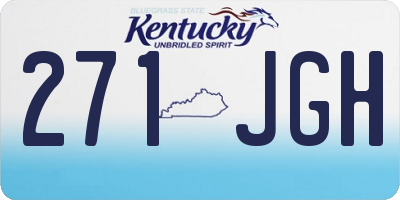 KY license plate 271JGH