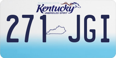 KY license plate 271JGI