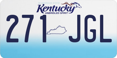 KY license plate 271JGL