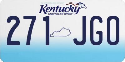 KY license plate 271JGO