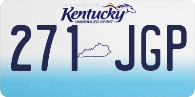 KY license plate 271JGP