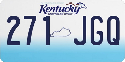 KY license plate 271JGQ