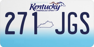 KY license plate 271JGS