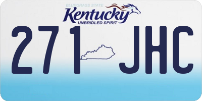 KY license plate 271JHC