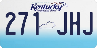 KY license plate 271JHJ
