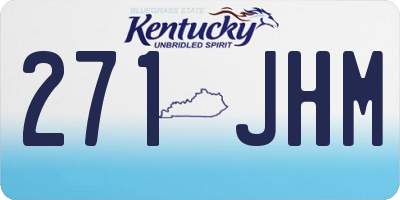KY license plate 271JHM
