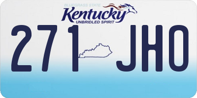 KY license plate 271JHO