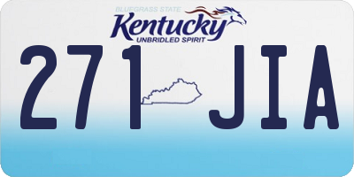 KY license plate 271JIA