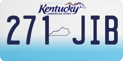 KY license plate 271JIB