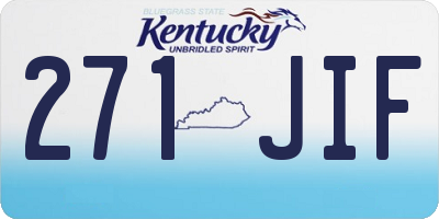 KY license plate 271JIF