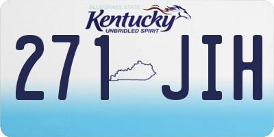 KY license plate 271JIH