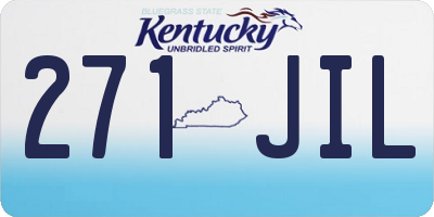 KY license plate 271JIL