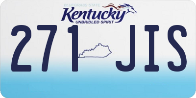 KY license plate 271JIS