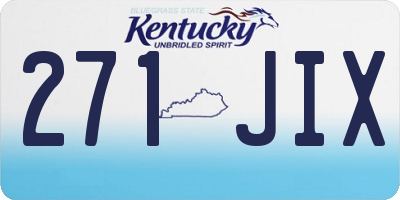 KY license plate 271JIX