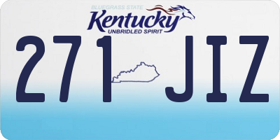KY license plate 271JIZ