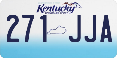 KY license plate 271JJA