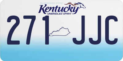 KY license plate 271JJC