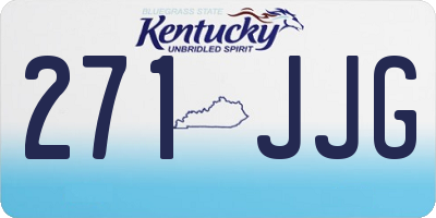 KY license plate 271JJG