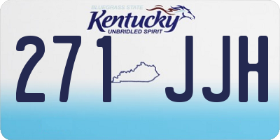 KY license plate 271JJH
