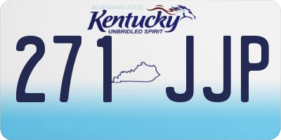 KY license plate 271JJP