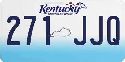 KY license plate 271JJQ