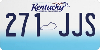 KY license plate 271JJS